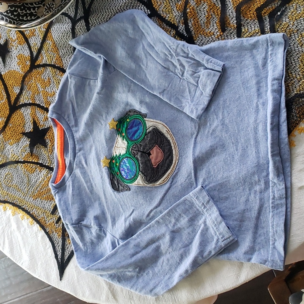 Mini Boden holiday dog shirt 3-4Y